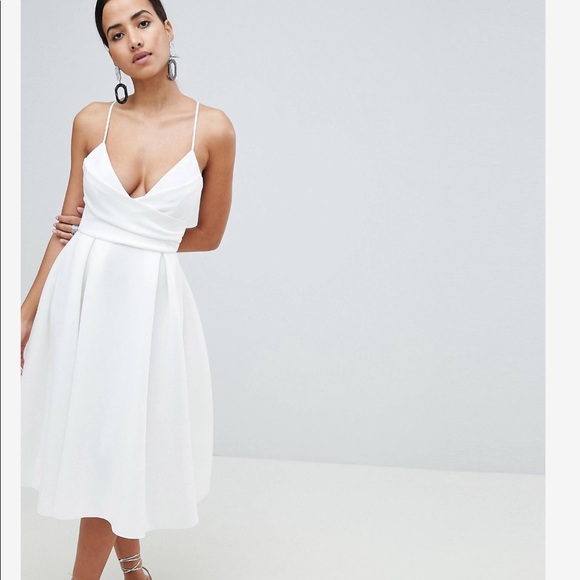 asos white scuba dress